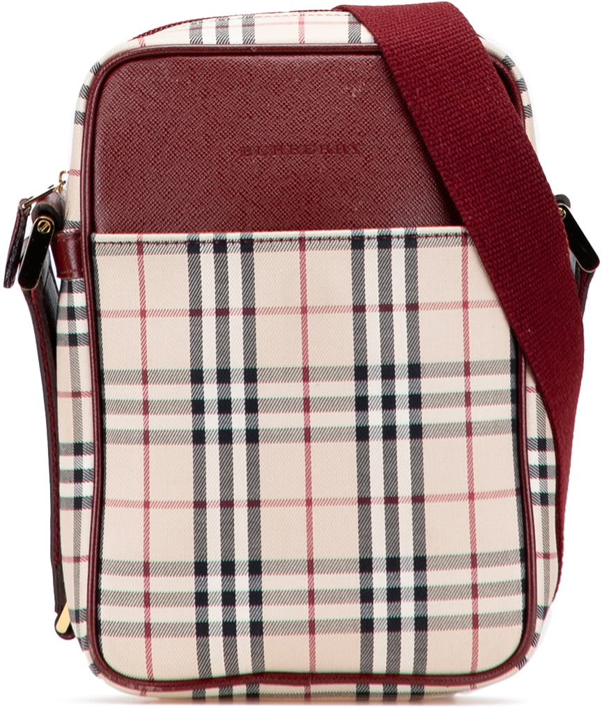 Burberry House Check Canvas Crossbody Bruin