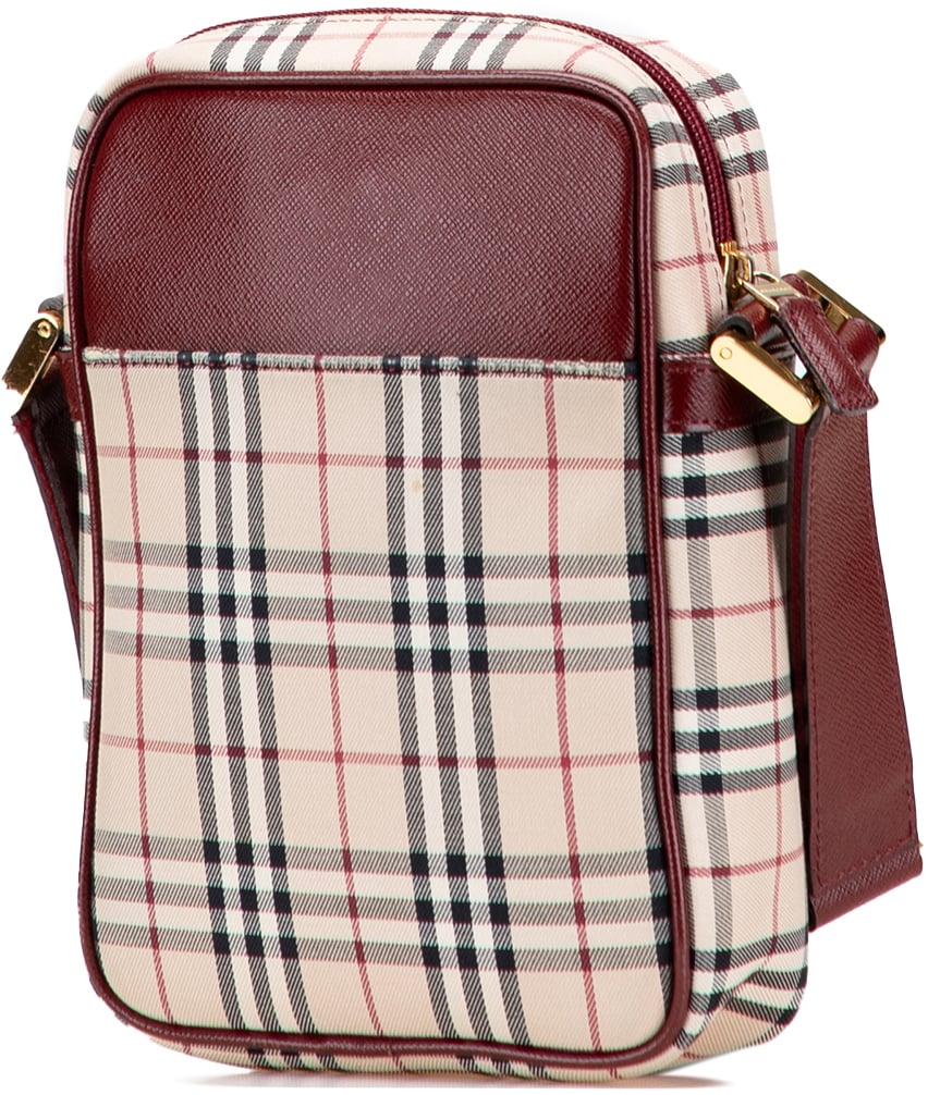Burberry House Check Canvas Crossbody Bruin
