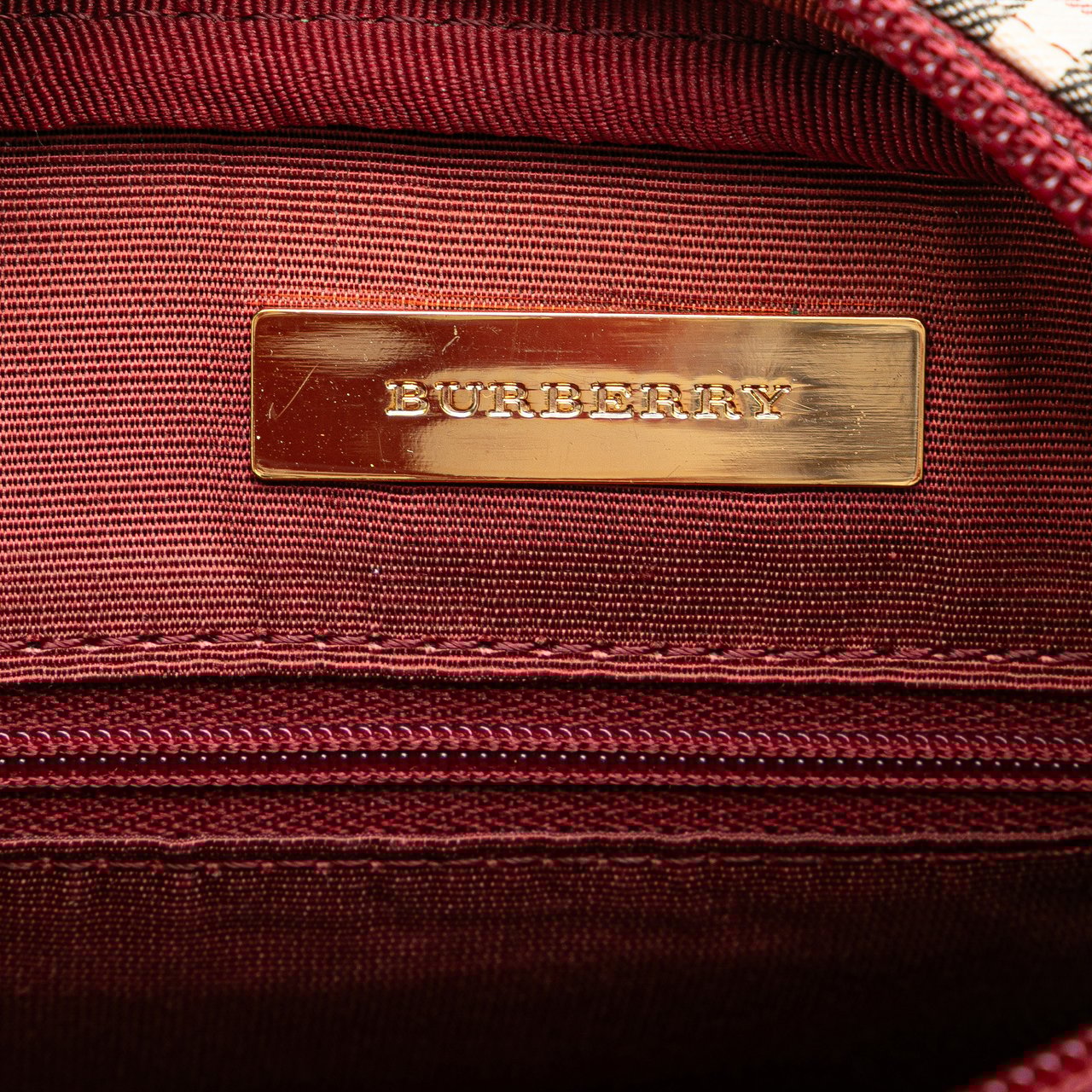 Burberry House Check Canvas Crossbody Bruin