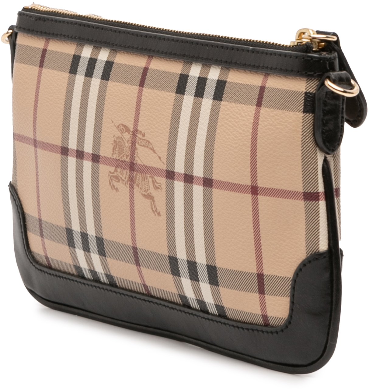 Burberry Haymarket Check Coated Canvas Crossbody Bruin