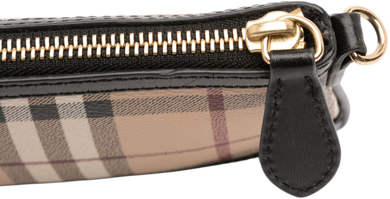 Burberry Haymarket Check Coated Canvas Crossbody Bruin