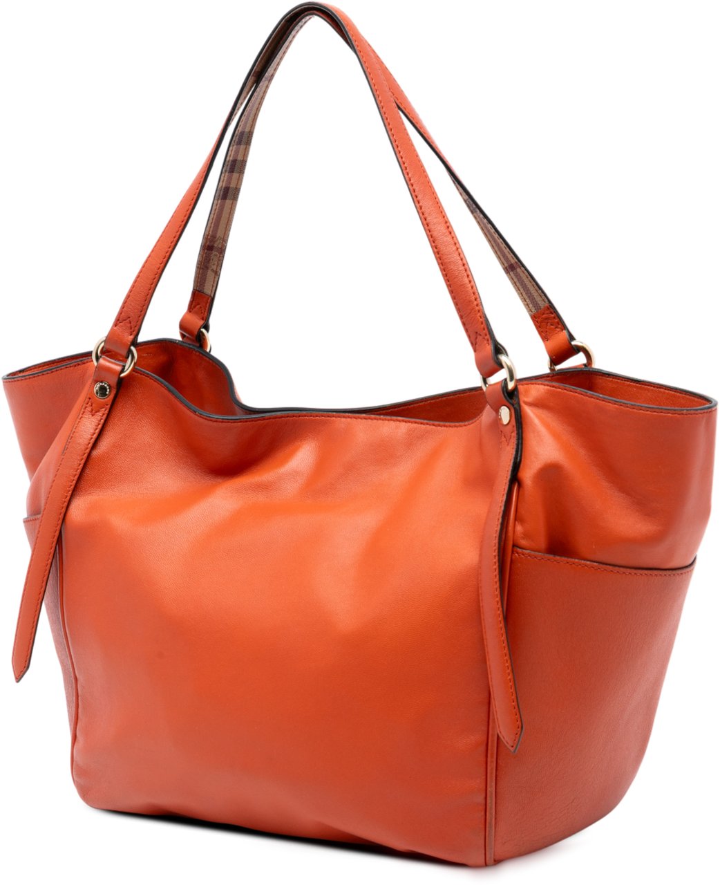 Burberry Small Leather Canterbury Tote Oranje
