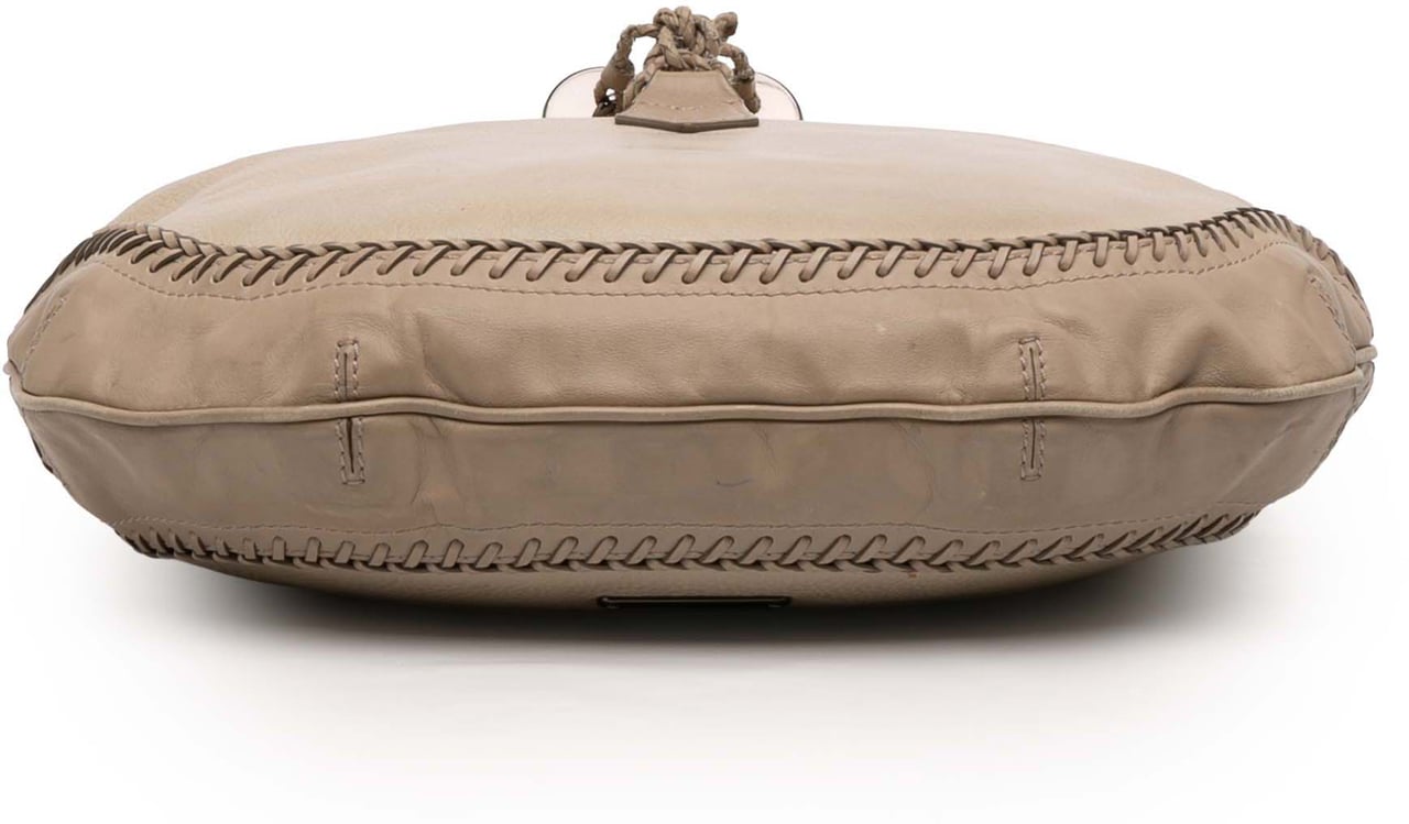 Burberry Leather Tassel Hobo Bag Bruin