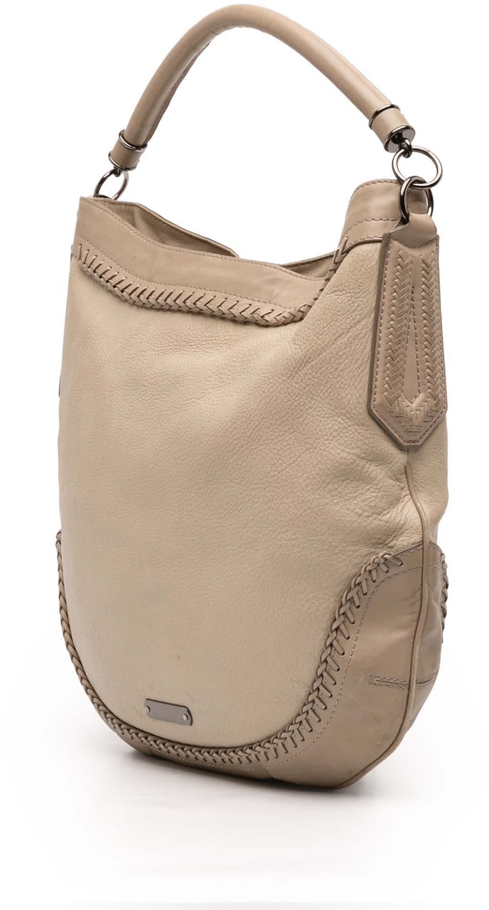 Burberry Leather Tassel Hobo Bag Bruin