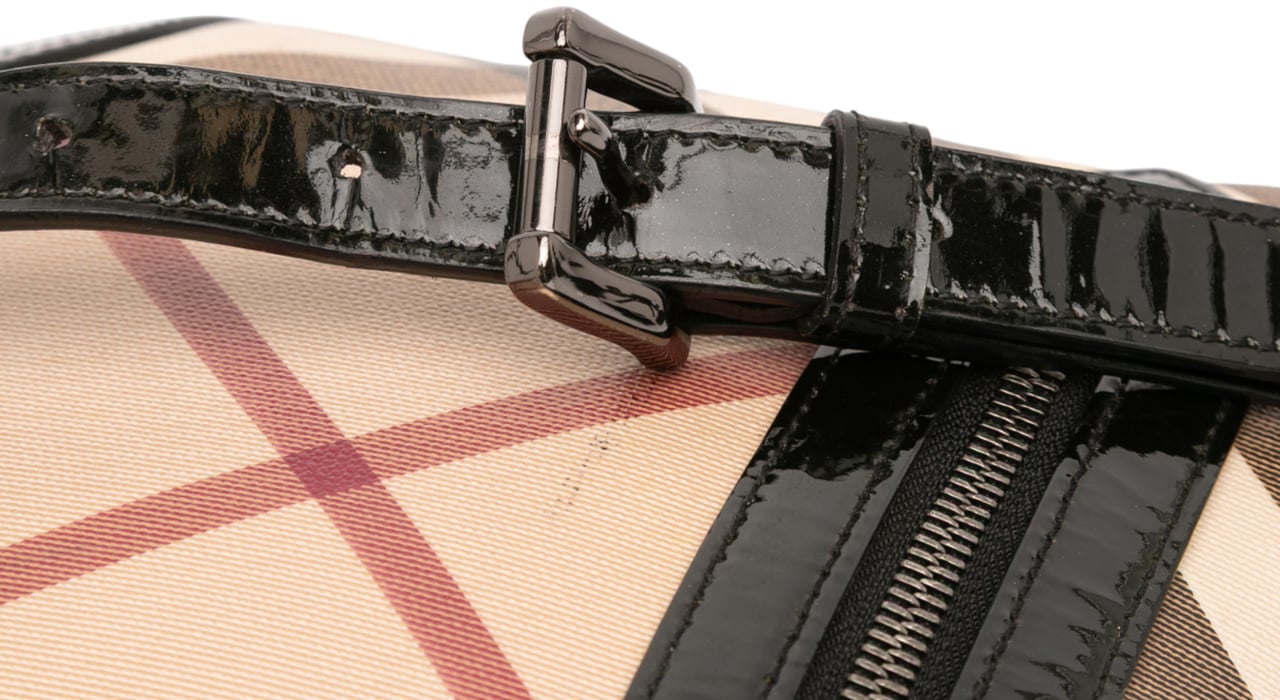 Burberry Supernova Check Coated Canvas Dryden Crossbody Bruin