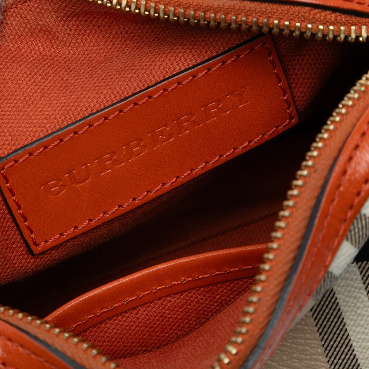 Burberry Haymarket Check Coated Canvas Crossbody Bruin