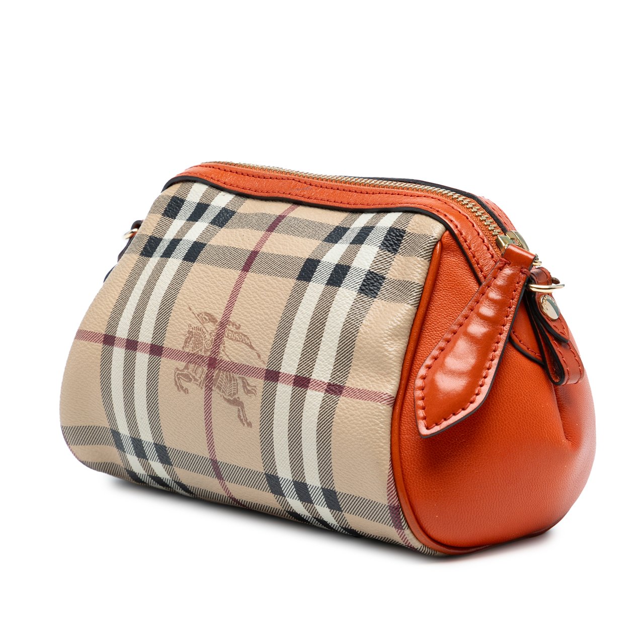 Burberry Haymarket Check Coated Canvas Crossbody Bruin