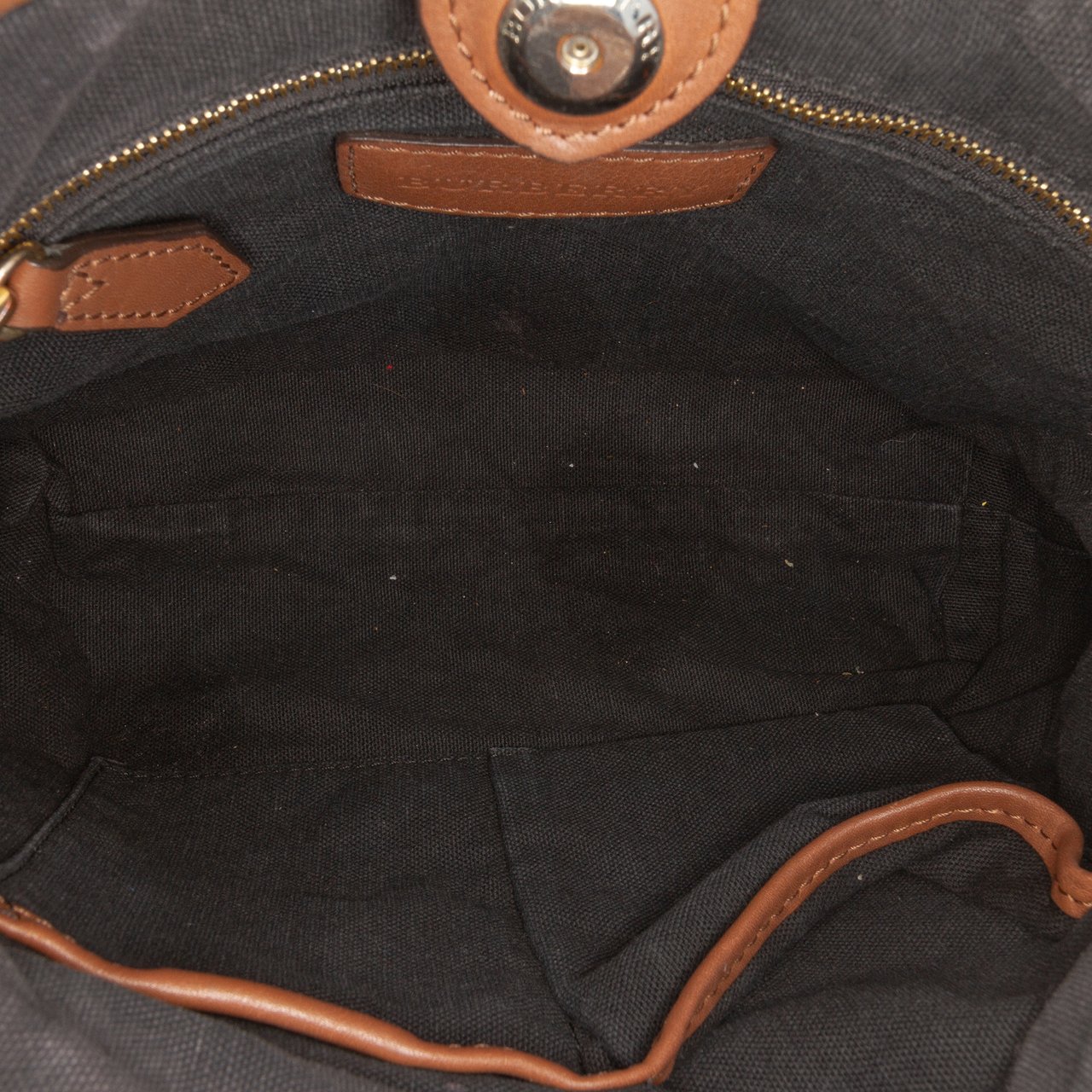 Burberry House Check Canvas and Calfskin Little Crush Crossbody Bruin