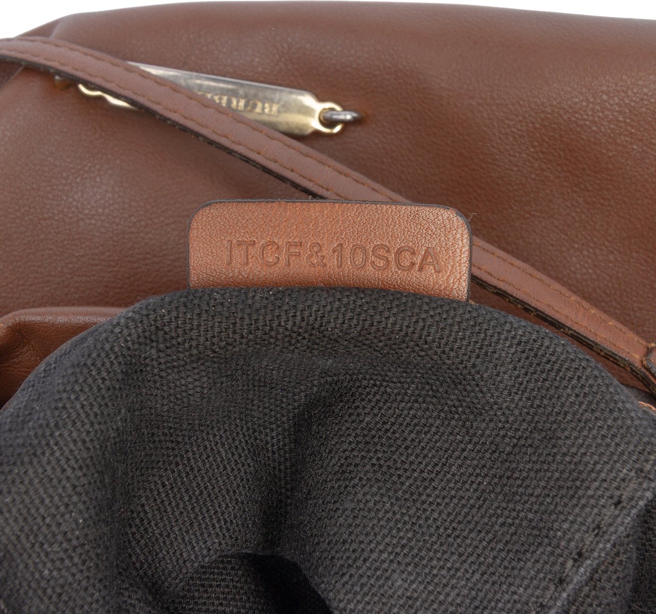 Burberry House Check Canvas and Calfskin Little Crush Crossbody Bruin