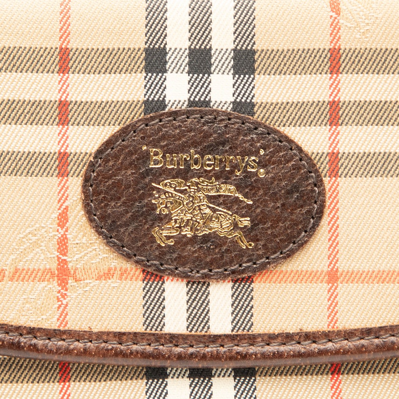 Burberry Haymarket Check Canvas Pouch Bruin
