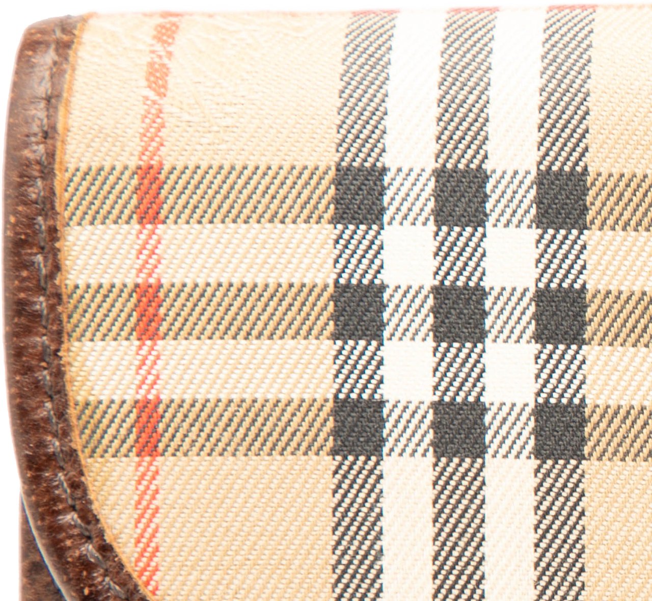 Burberry Haymarket Check Canvas Pouch Bruin