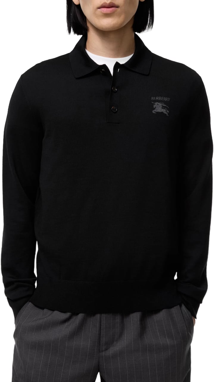Burberry MARCUS KNIT POLO SHIRT Zwart