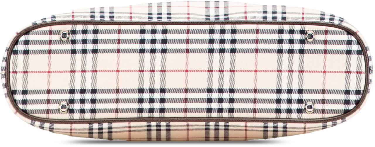 Burberry House Check Canvas Handbag Bruin