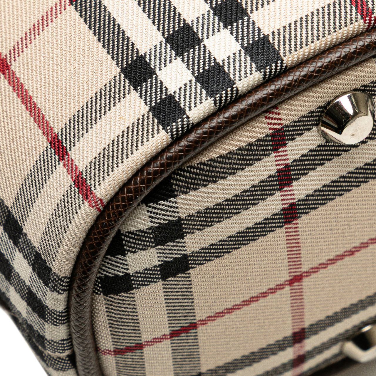Burberry House Check Canvas Handbag Bruin