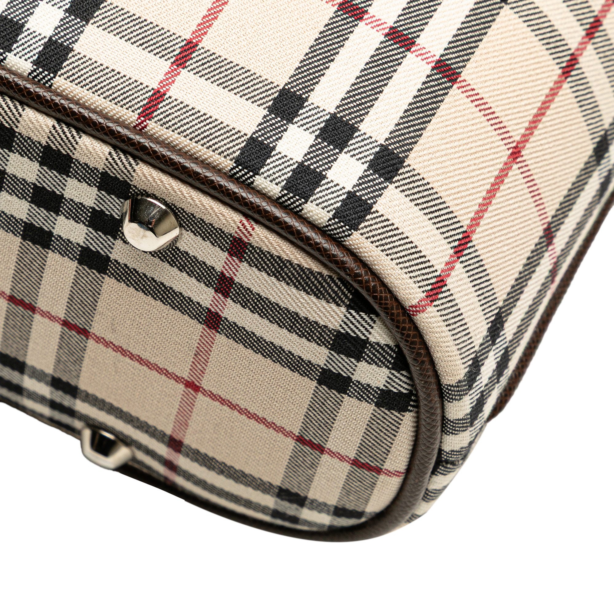Burberry House Check Canvas Handbag Bruin