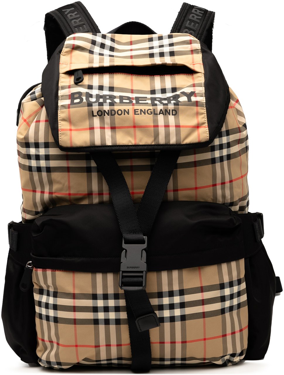 Burberry House Check Nylon Logo Print Wilfin Backpack Bruin