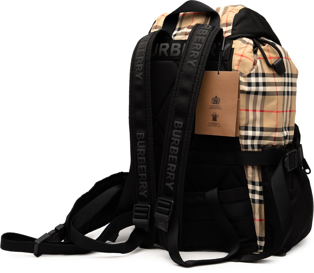 Burberry House Check Nylon Logo Print Wilfin Backpack Bruin