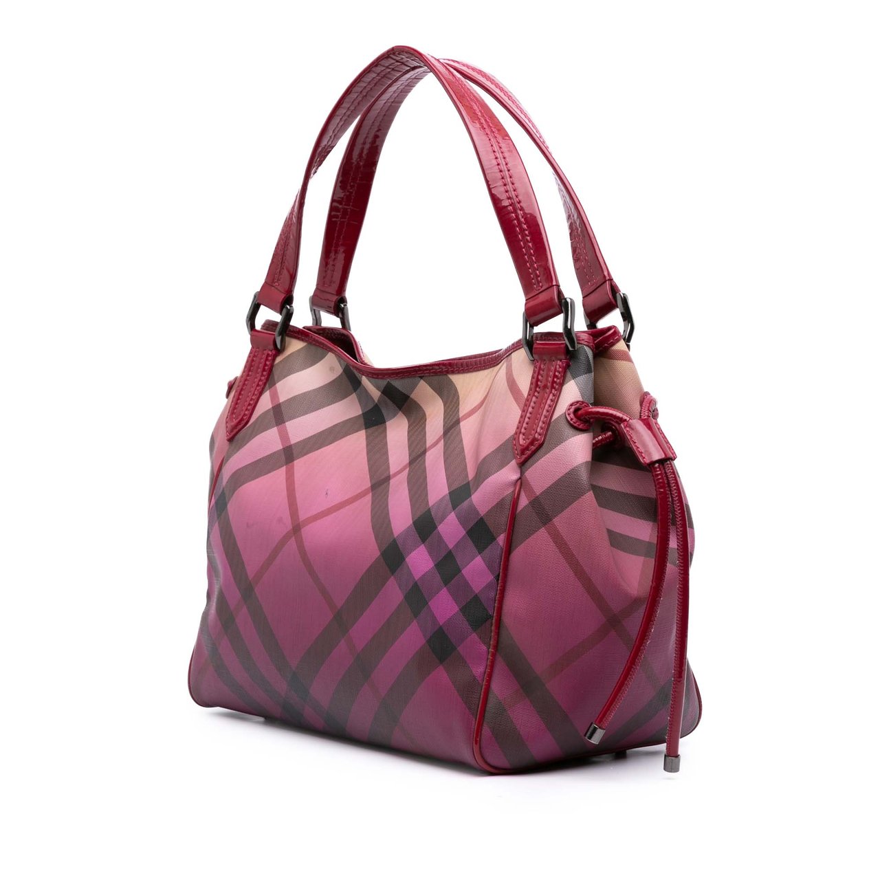 Burberry Supernova Check Coated Canvas Bilmore Tote Roze