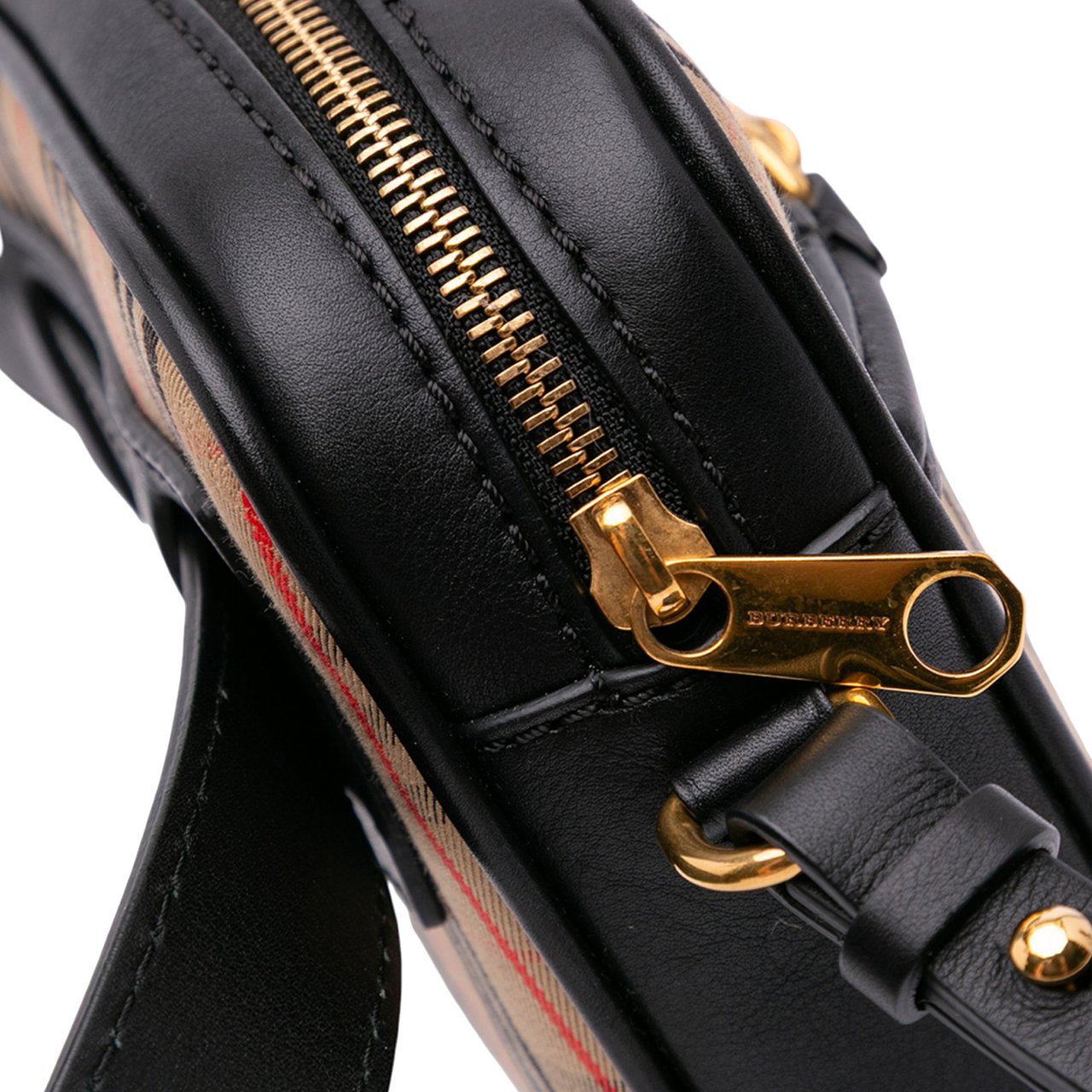 Burberry Haymarket Check Canvas 1983 Link Belt Bag Bruin