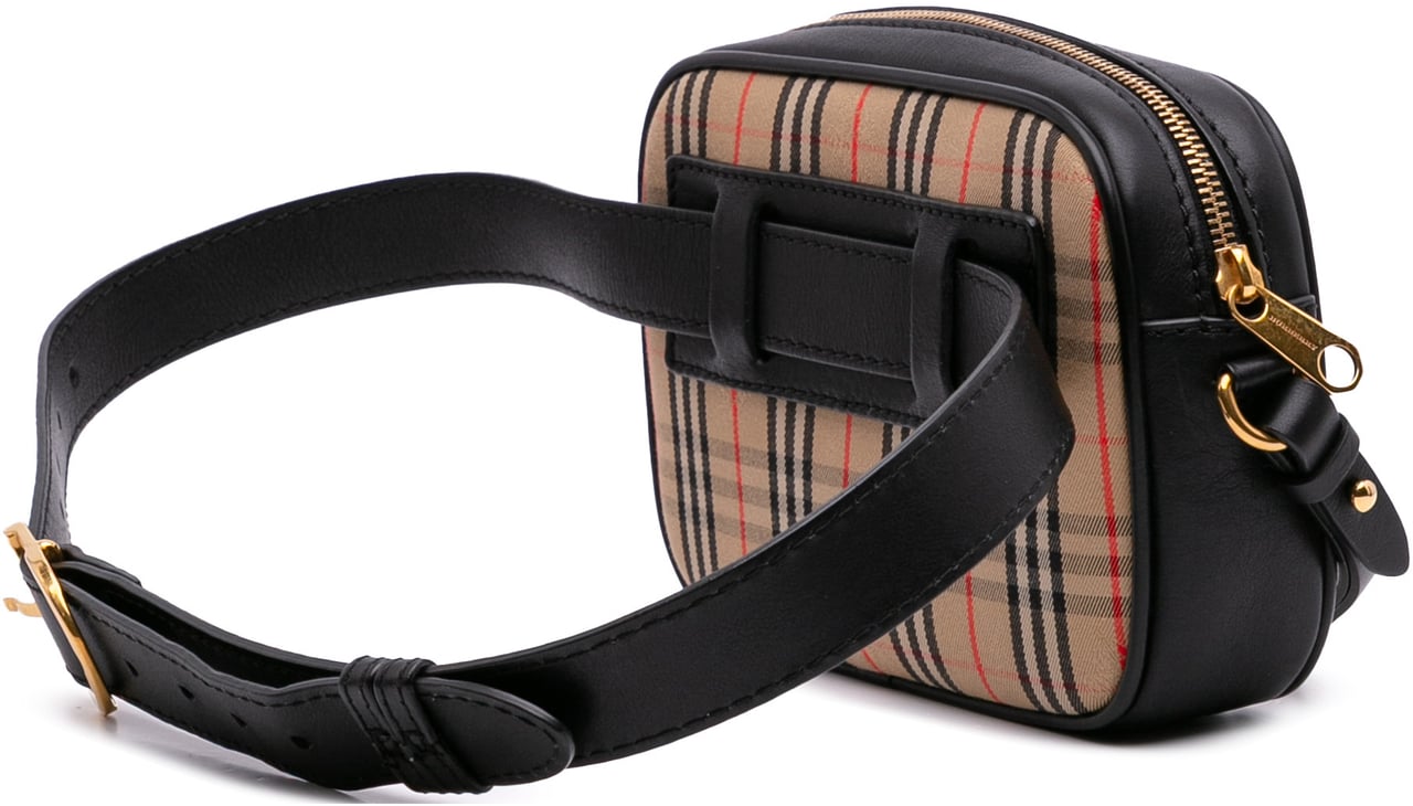 Burberry Haymarket Check Canvas 1983 Link Belt Bag Bruin