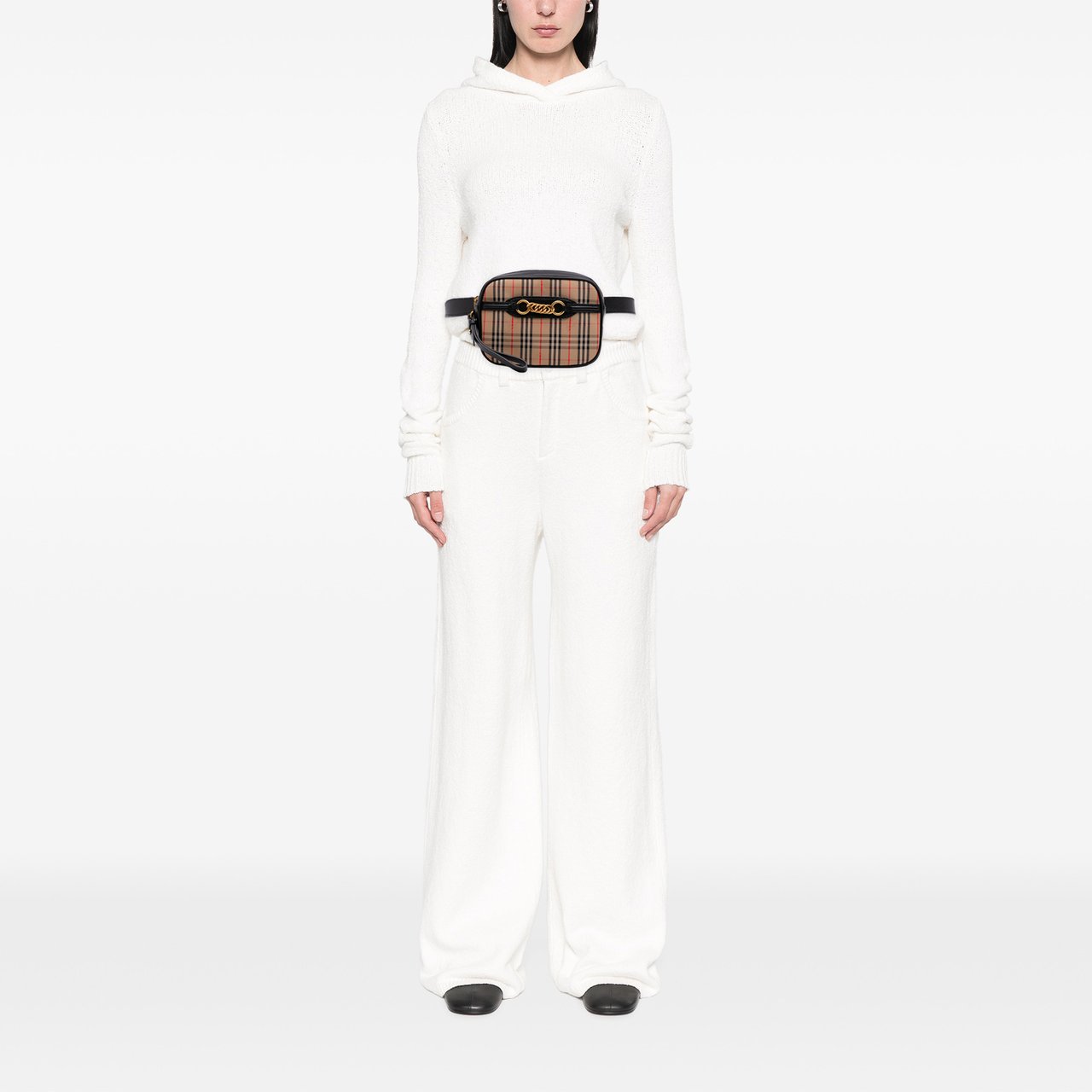 Burberry Haymarket Check Canvas 1983 Link Belt Bag Bruin