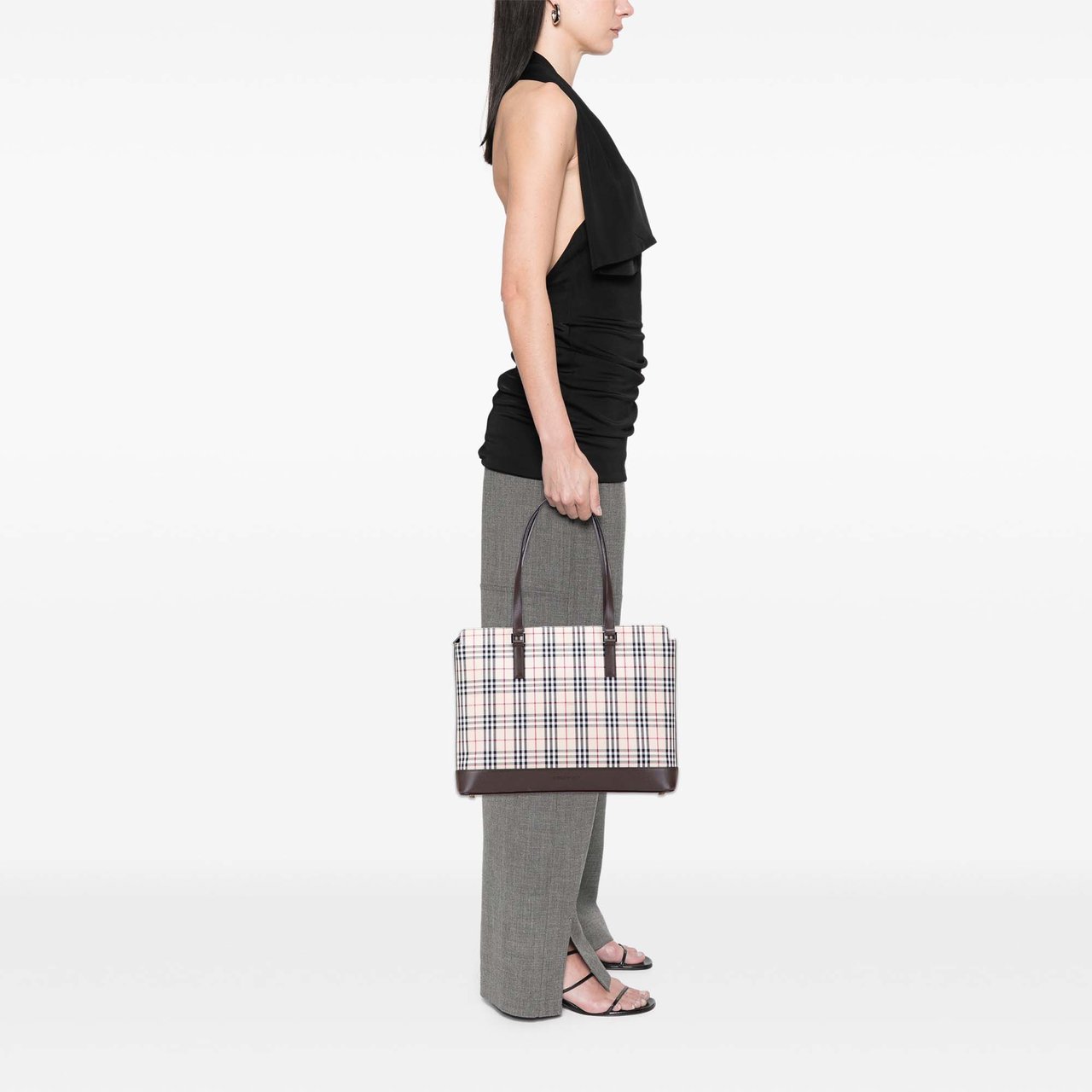 Burberry House Check Canvas Tote Bruin