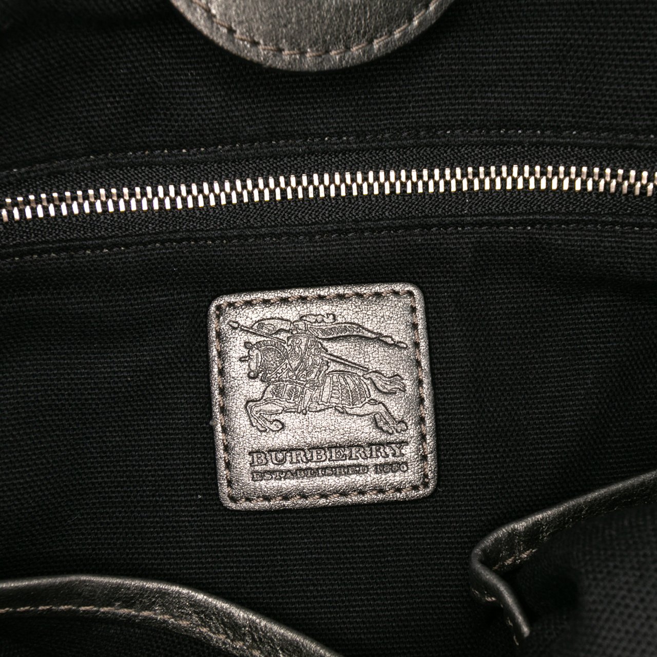 Burberry Shimmer Check Canvas Tote Grijs