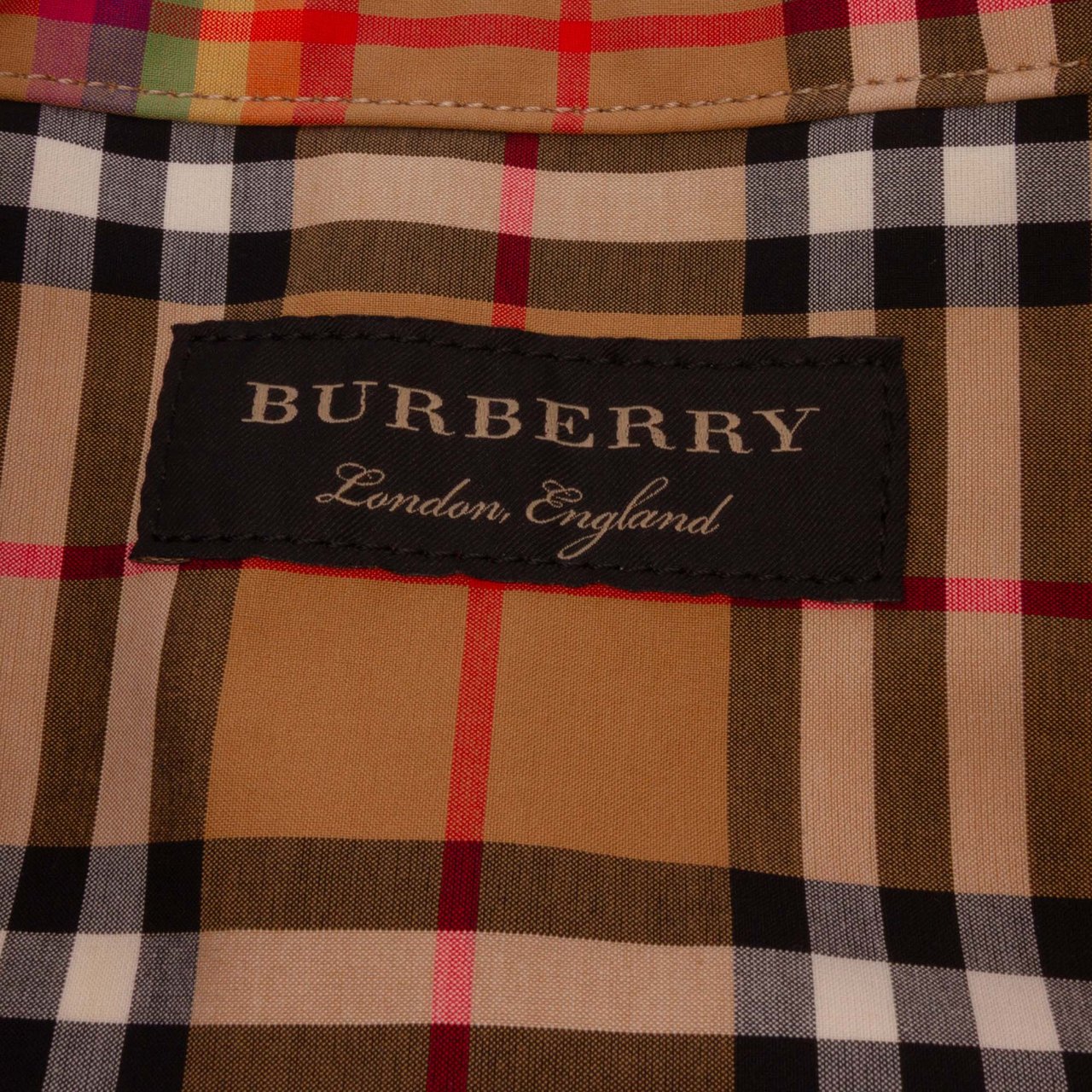 Burberry House Check Canvas Rainbow Tote Bruin