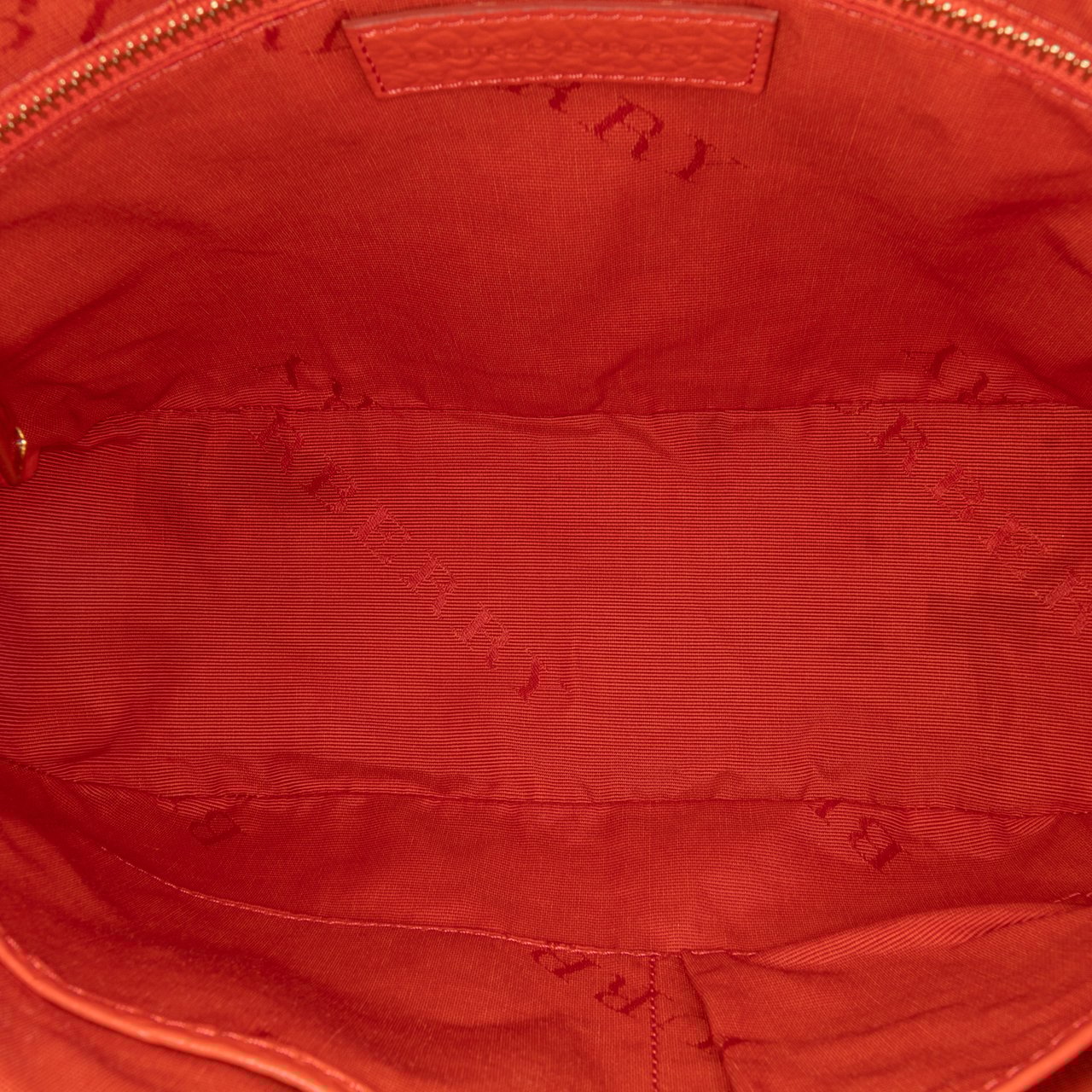 Burberry Small Heritage Grain Check Embossed Leather Orchard Bowling Bag Oranje