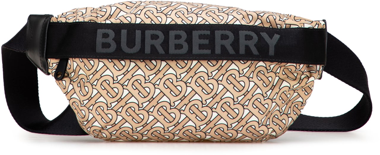Burberry TB Monogram Nylon Sonny Belt Bag Bruin