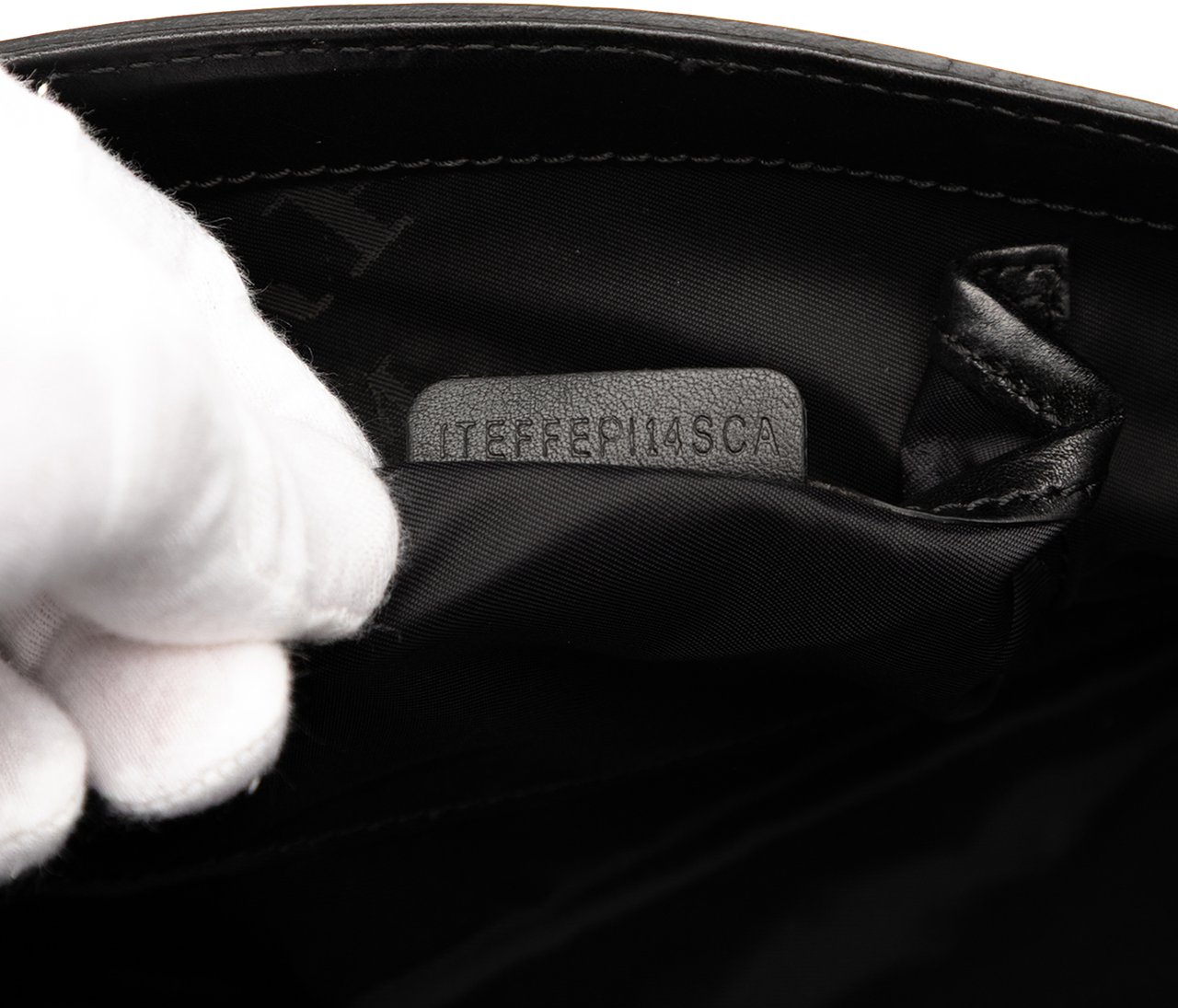 Burberry Herringbone Patent and Straw Shoulder Bag Zwart