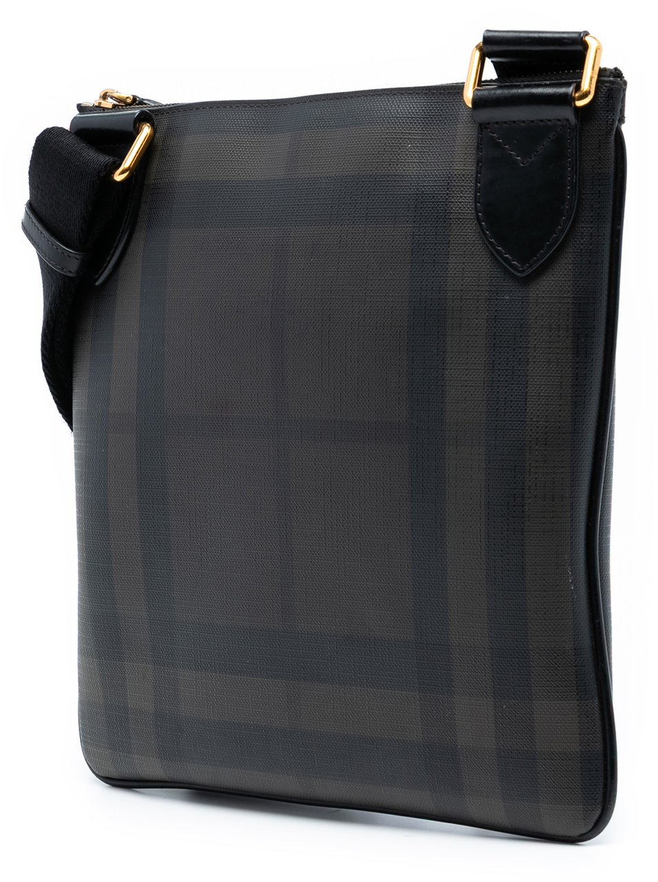 Burberry Smoke Check Coated Canvas Beckley Crossbody Bruin