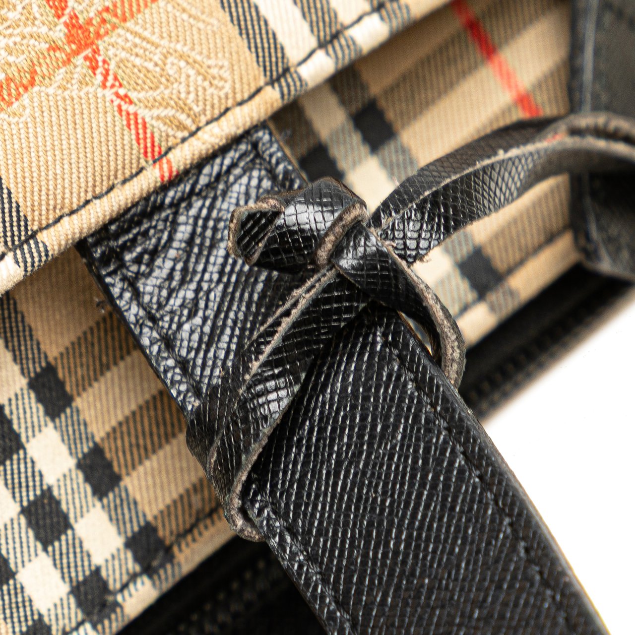 Burberry Haymarket Check Canvas Tote Bruin