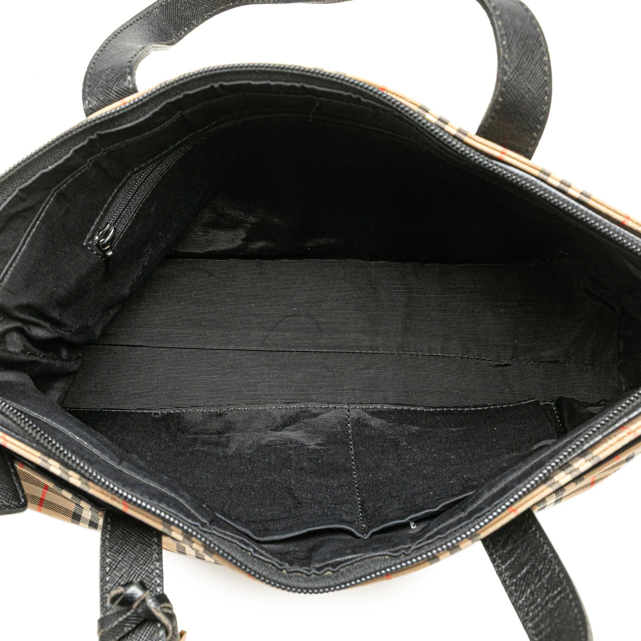 Burberry Haymarket Check Canvas Tote Bruin