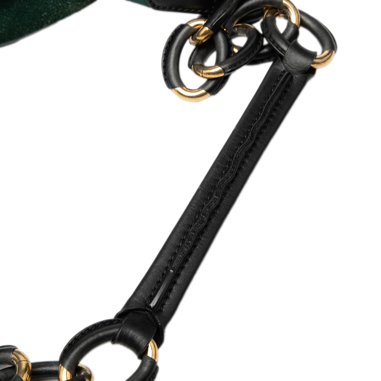 Burberry Soft Leather Wrapped Chain Shopper Hobo Groen