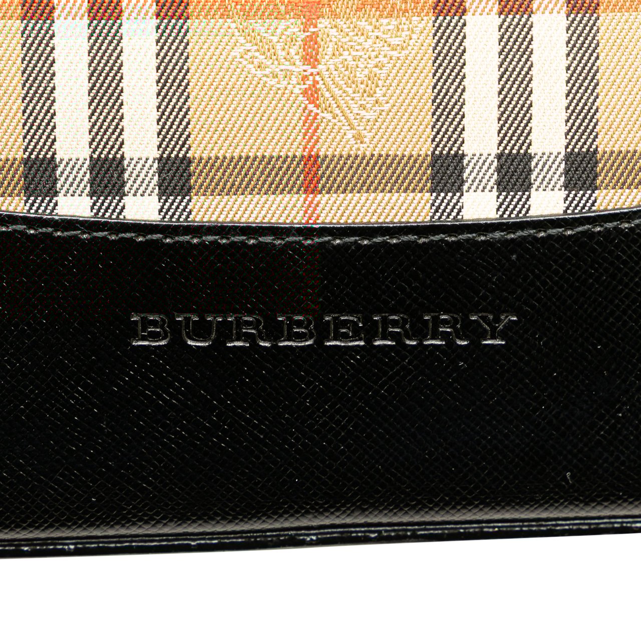 Burberry Haymarket Check Canvas Shoulder Bag Bruin