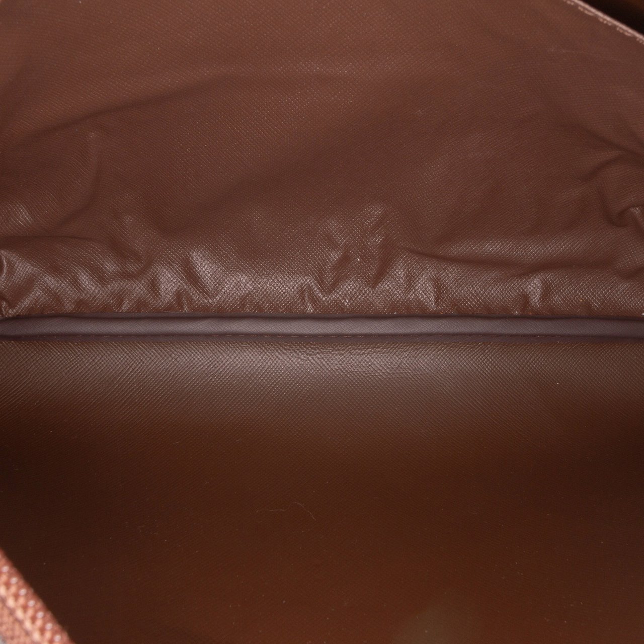 Burberry Vintage Check Canvas Clutch Bruin