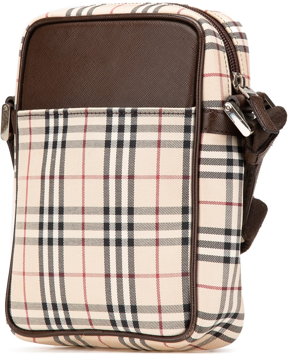 Burberry House Check Canvas Crossbody Bruin
