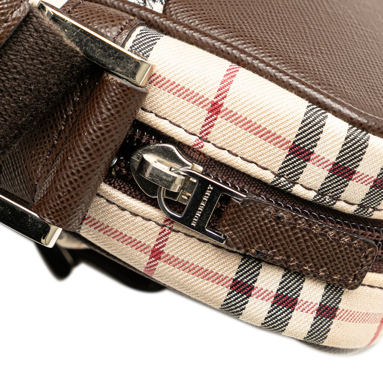 Burberry House Check Canvas Crossbody Bruin