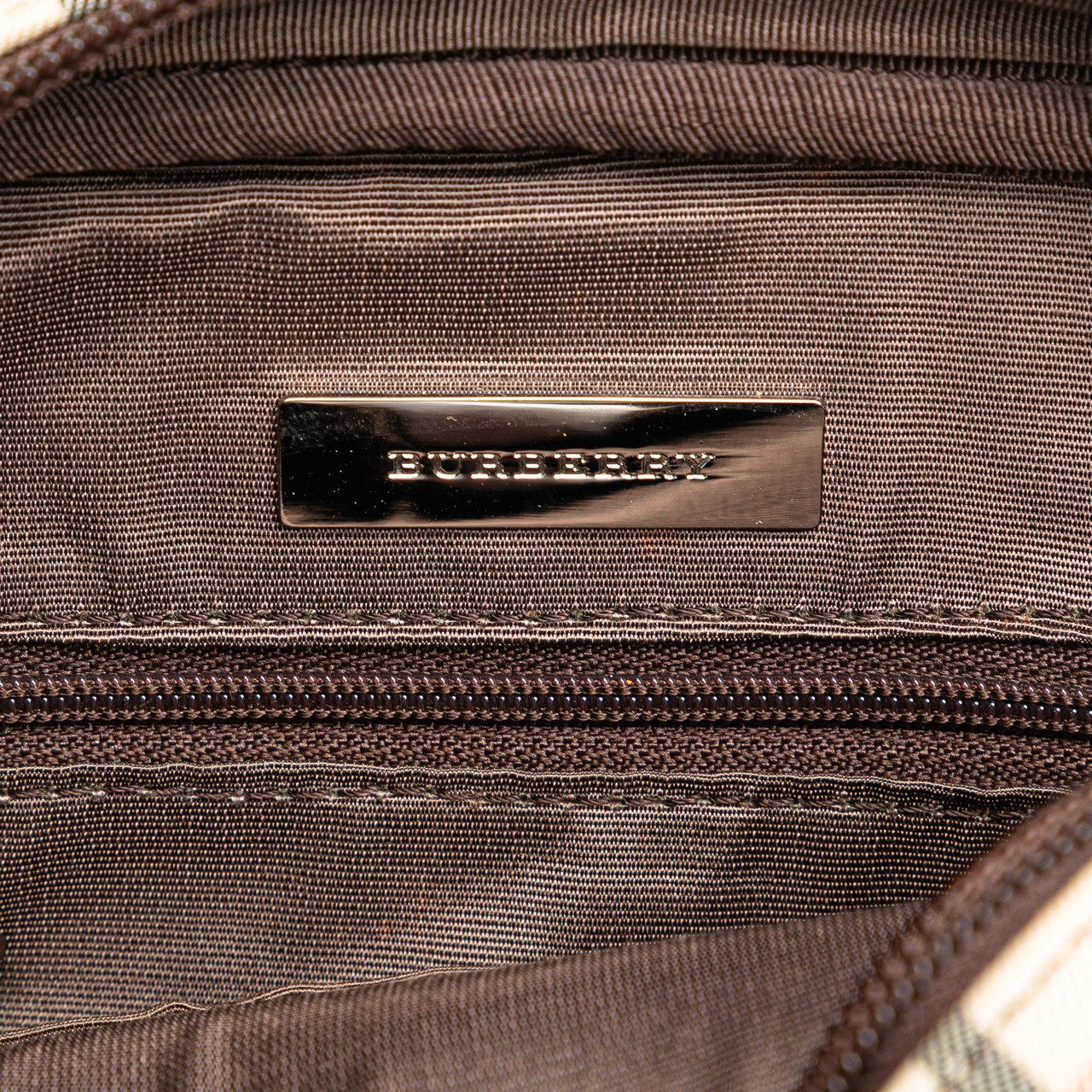 Burberry House Check Canvas Crossbody Bruin