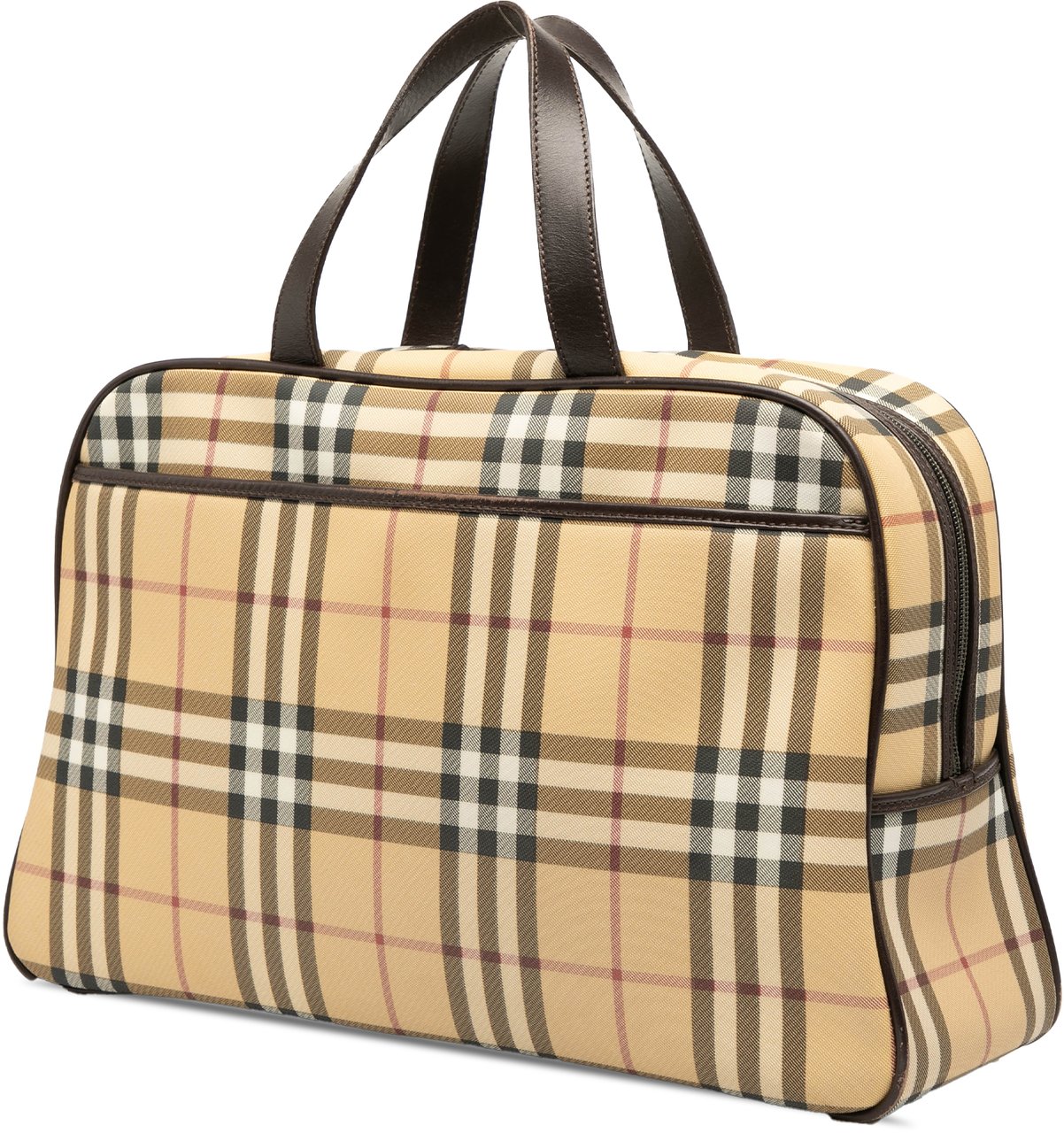 Burberry House Check Canvas Travel Bag Bruin