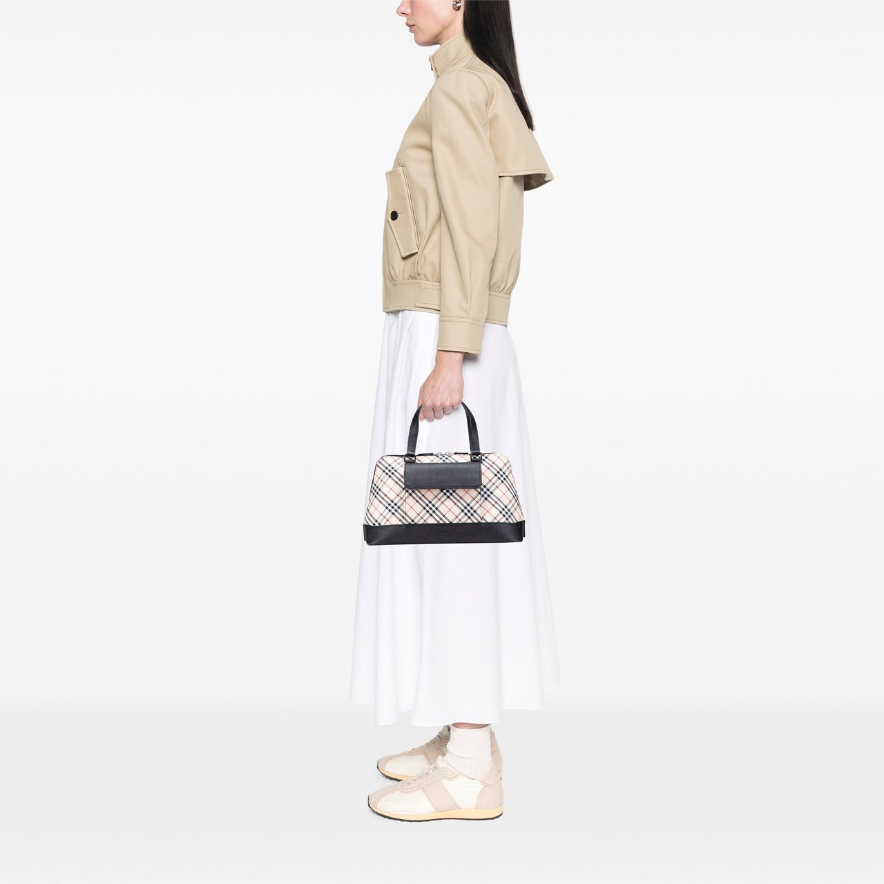 Burberry Nova Check Canvas Handbag Bruin