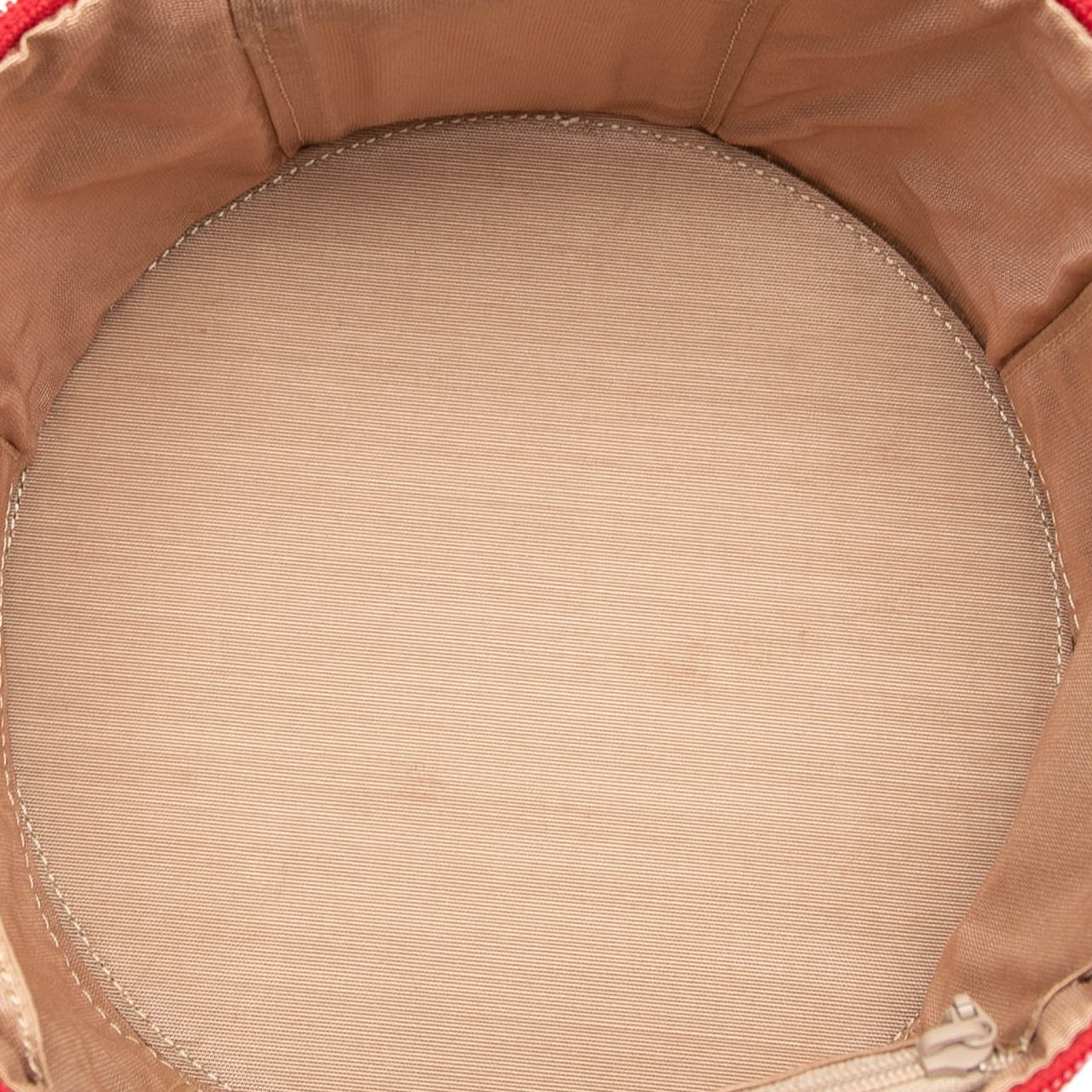 Burberry Haymarket Check Canvas Vanity Bag Bruin