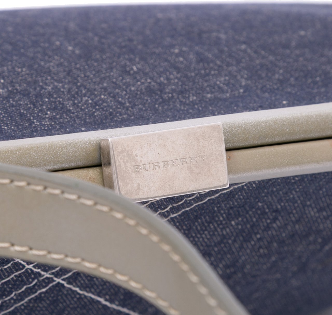 Burberry Denim Frame Shoulder Bag Grijs