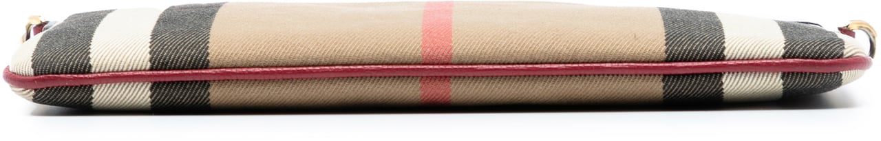 Burberry Mega Check Canvas Derby Peyton Crossbody Bruin