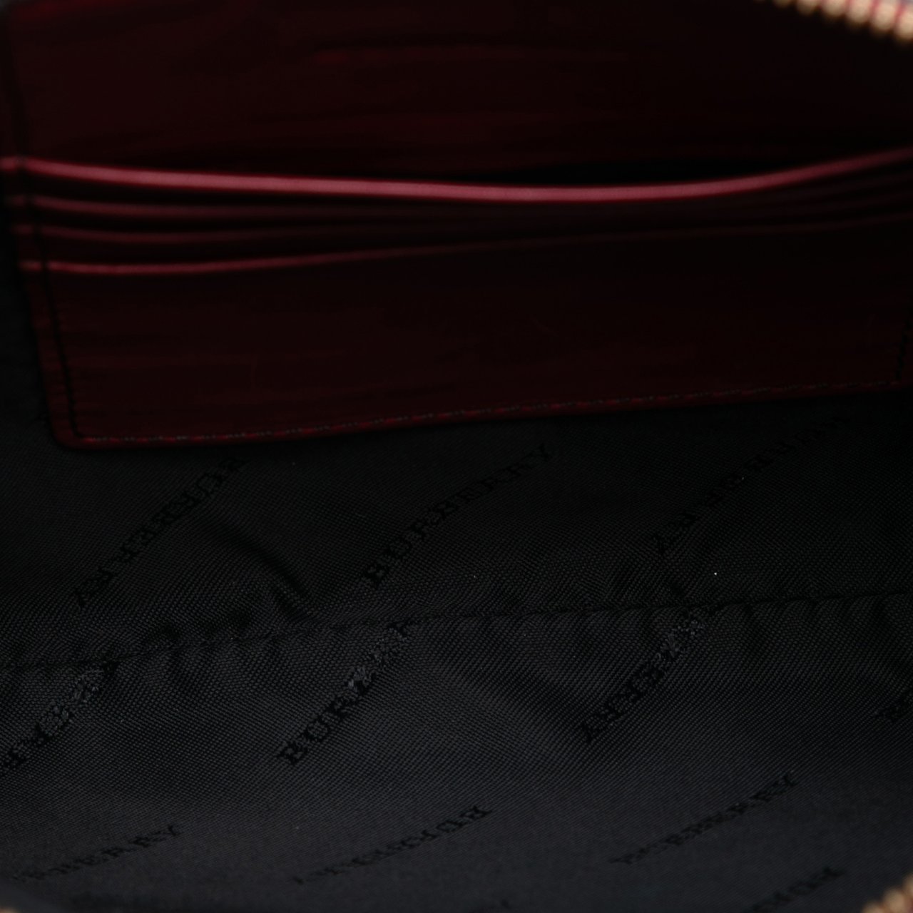 Burberry Mega Check Canvas Derby Peyton Crossbody Bruin