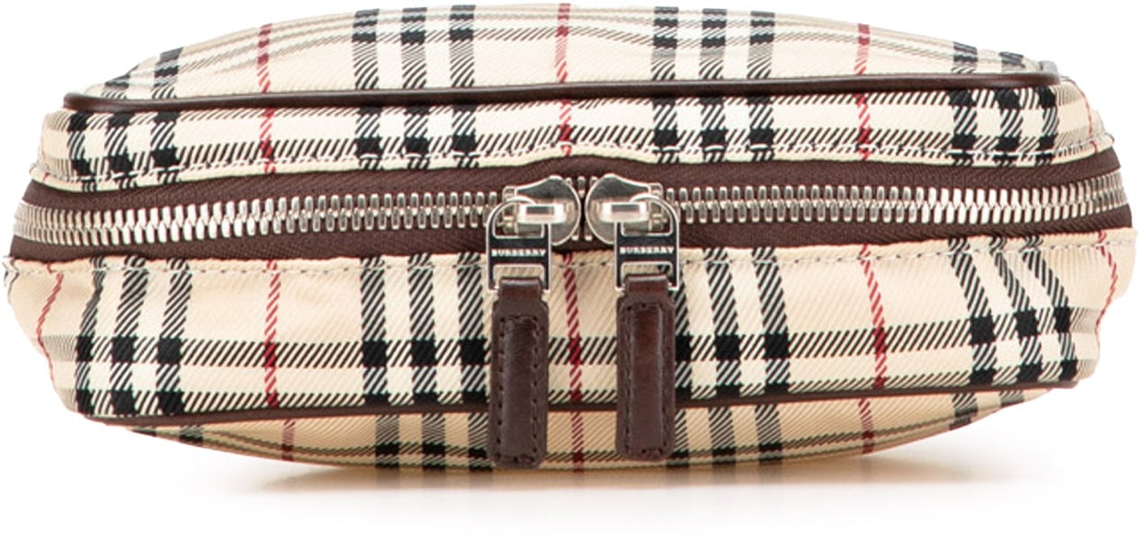 Burberry House Check Canvas Vanity Bag Bruin