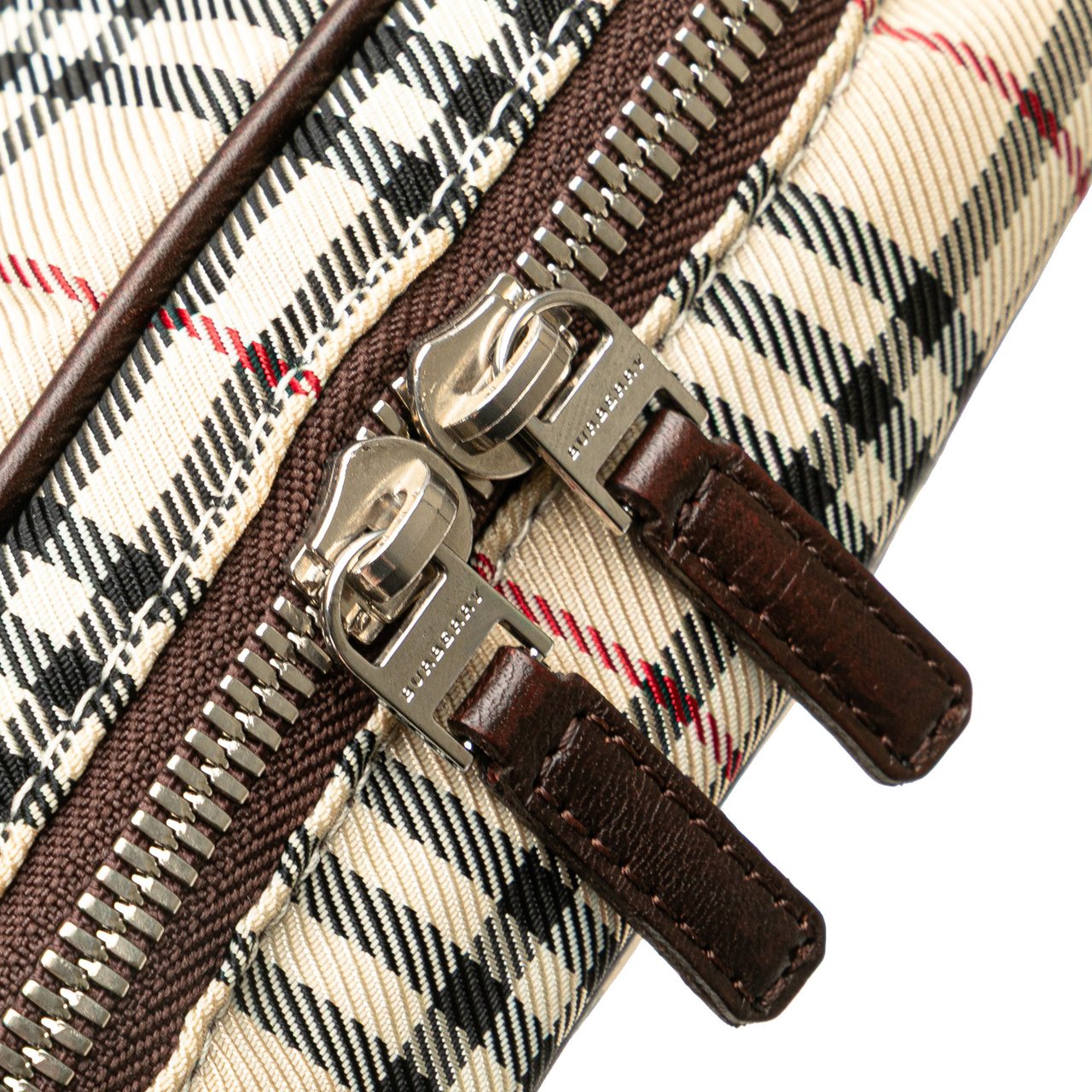 Burberry House Check Canvas Vanity Bag Bruin