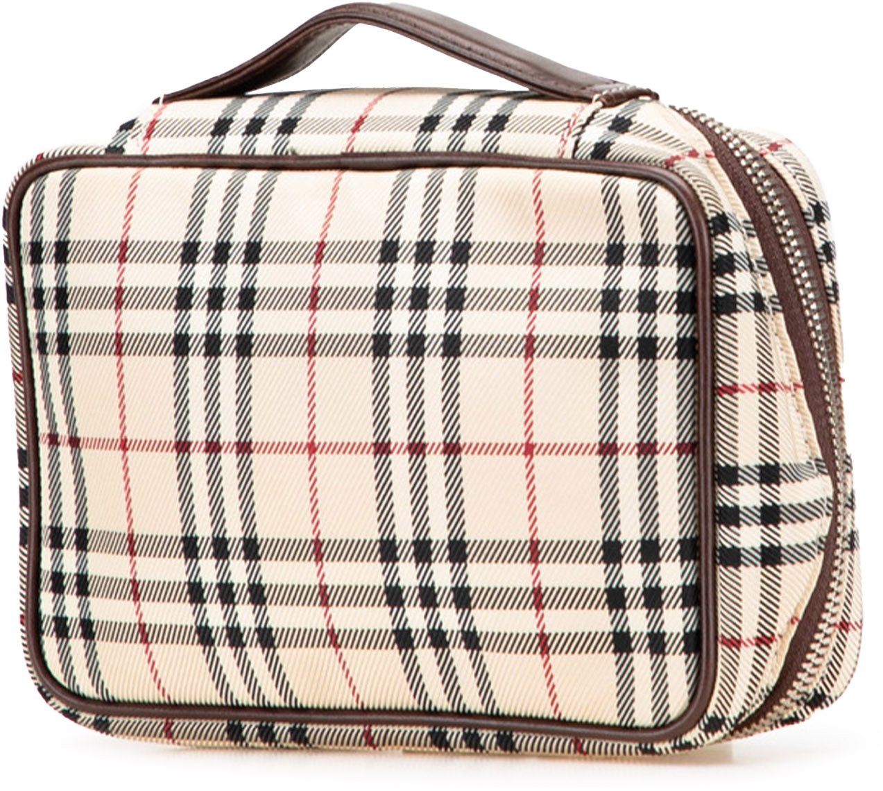 Burberry House Check Canvas Vanity Bag Bruin