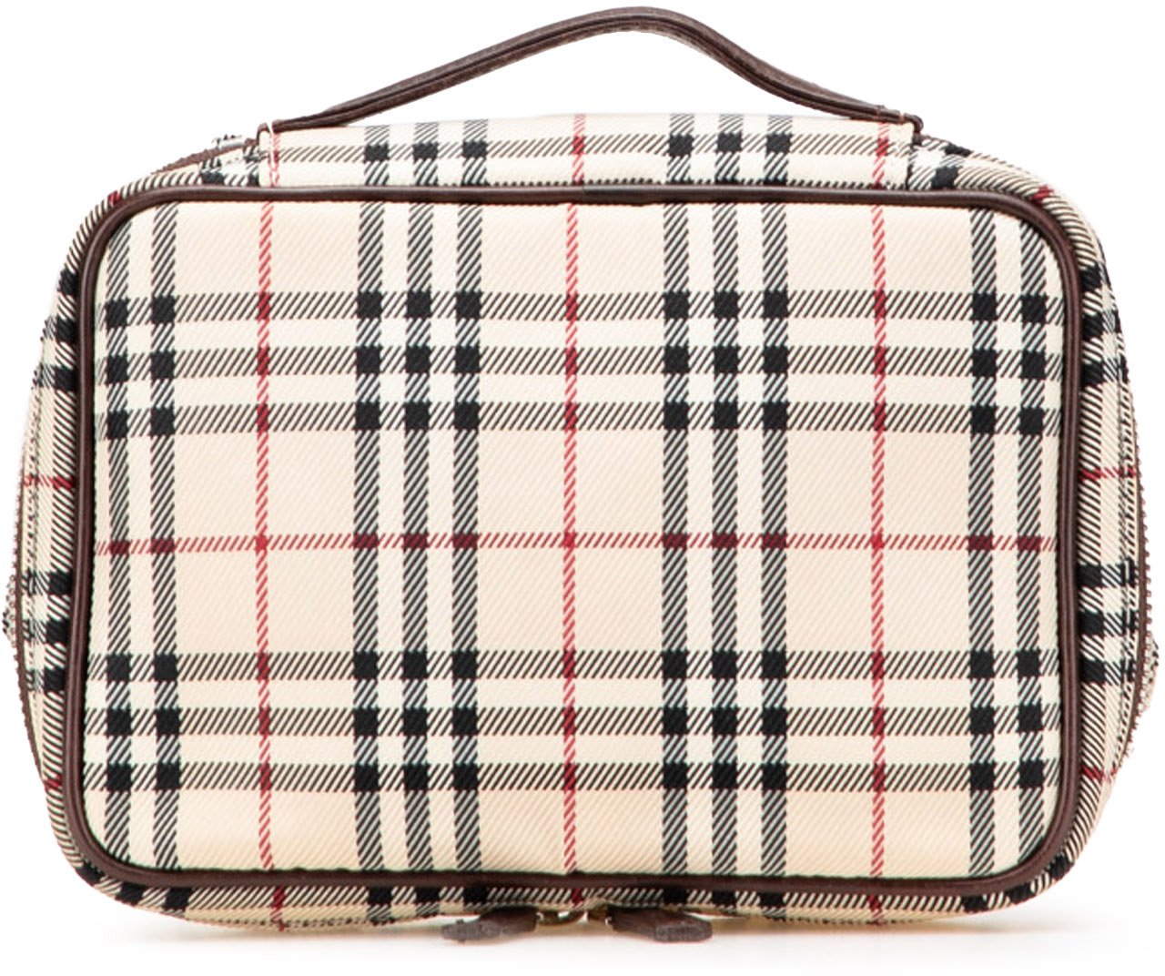 Burberry House Check Canvas Vanity Bag Bruin